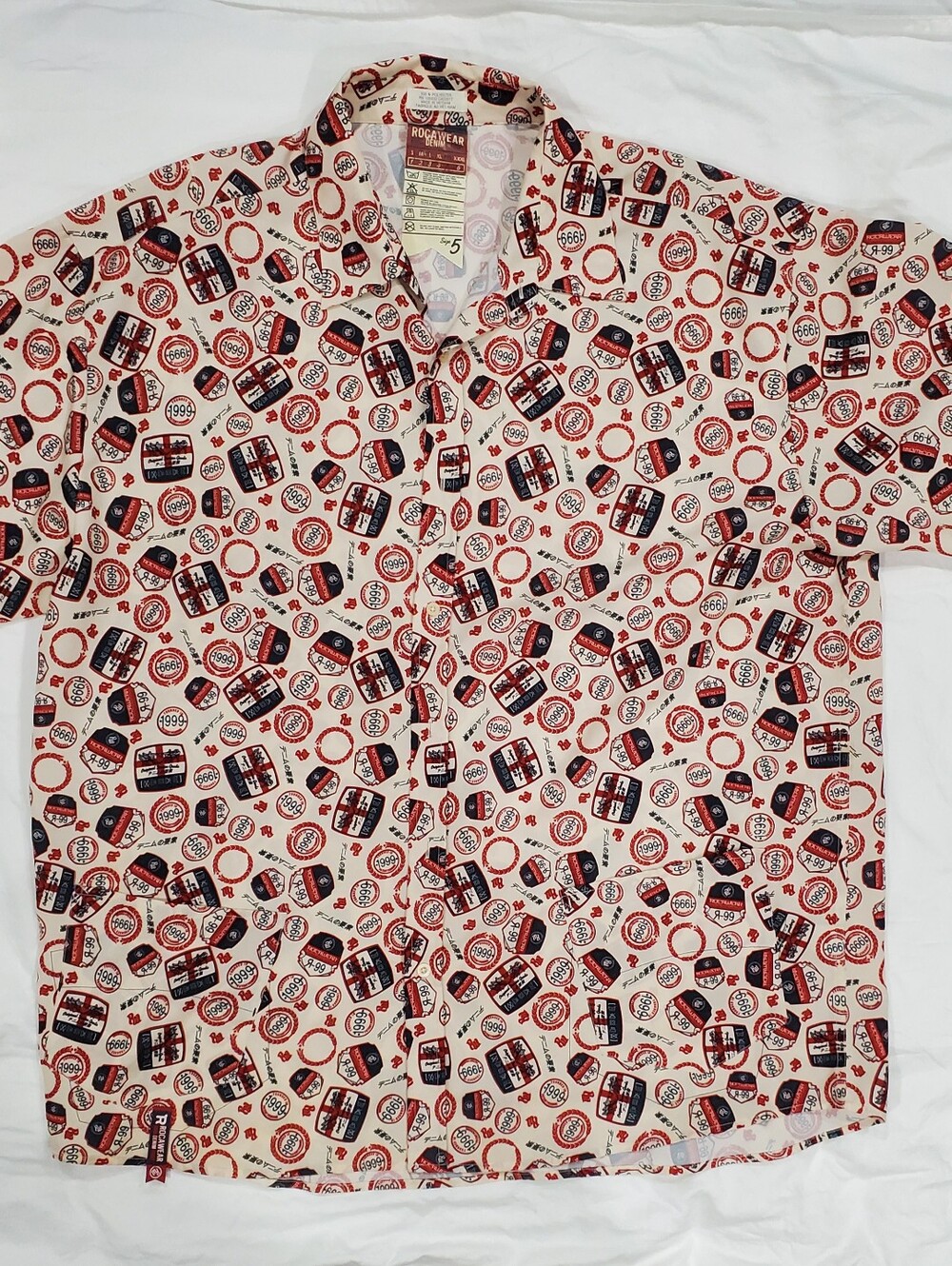 Vintage Y2K Rocawear 1999 All Over Print Shirt XXL